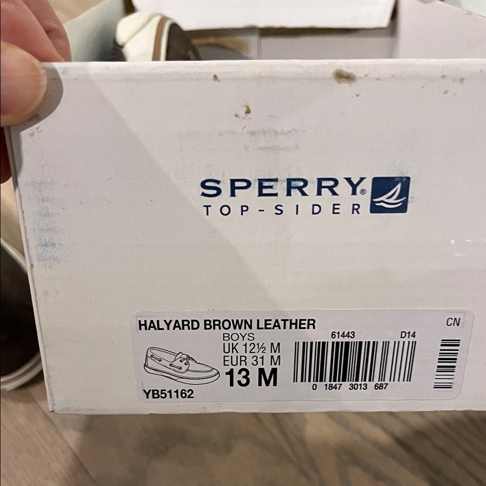 Sperry Boys Halyard Brown Leather Shoes